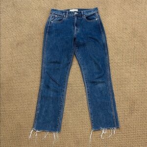 SLVRLAKE Hero Stones Throw Slim High Rise Frayed Hem Jeans size 26